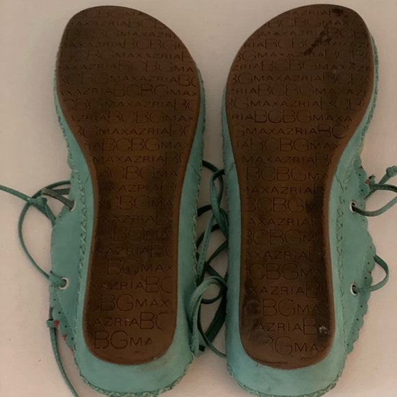 “BCBG” Gladiator Wrap Suede Sandals - Picture 7 of 8